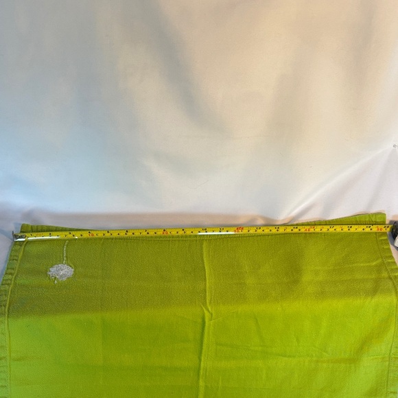 SET OF 6 VINTAGE LIME GREEN EMBROIDERED  SOFT CLOTH NAPKINS- RARELY USED - 18X18 - Picture 14 of 15